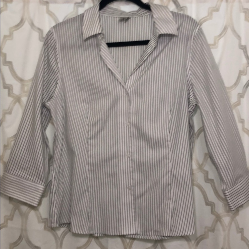 NWOT Anne Klein non iron striped blouse